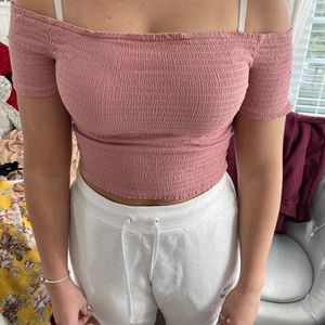 off the shoulder crop top